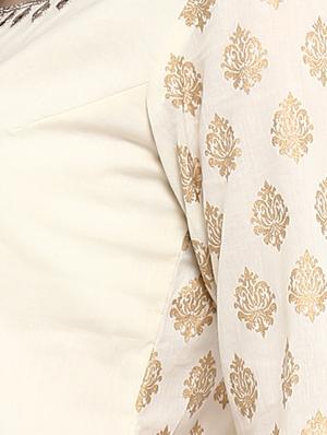 white rayon printed blouse - 15616112 - Standard Image - 4