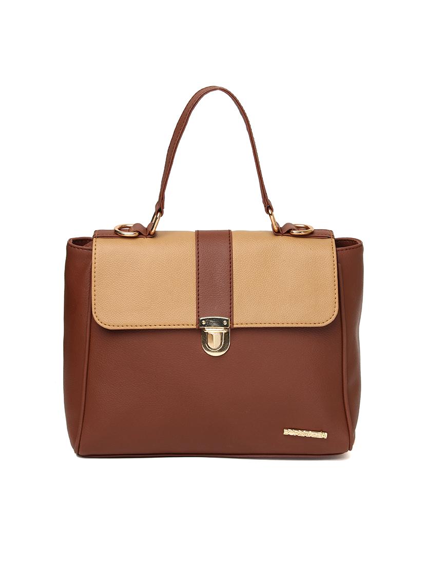 brown leatherette (pu) regular sling bag - 15616178 - Zoom Image - 4