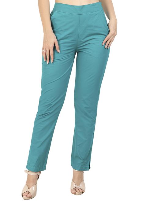 high waist flat front trouser - 15616428 - Standard Image - 1