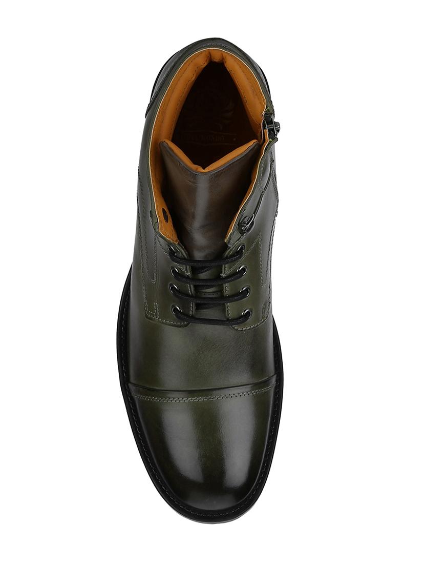 grey Leather high ankle boots - 15616447 - Zoom Image - 4