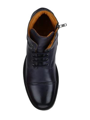 navy Leather high ankle boots - 15616448 - Standard Image - 4
