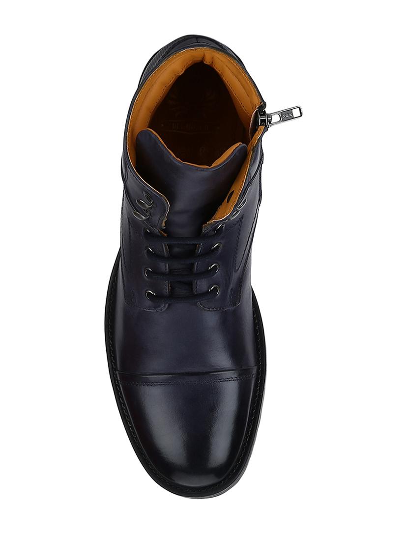 navy Leather high ankle boots - 15616448 - Zoom Image - 4