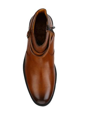 tan leather slip on boots - 15616453 - Standard Image - 4