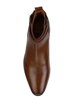 tan leather slip on boots - 15616454 - Standard Image - 4