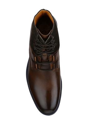 brown Leather high ankle boots - 15616468 - Standard Image - 4