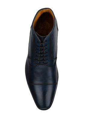 navy Leather high ankle boots - 15616473 - Standard Image - 4