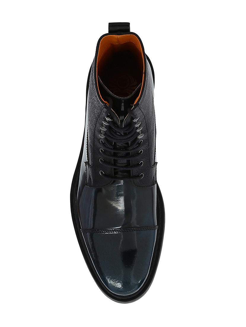 navy Leather high ankle boots - 15616479 - Zoom Image - 4
