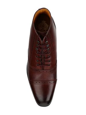 brown Leather high ankle boots - 15616484 - Standard Image - 4