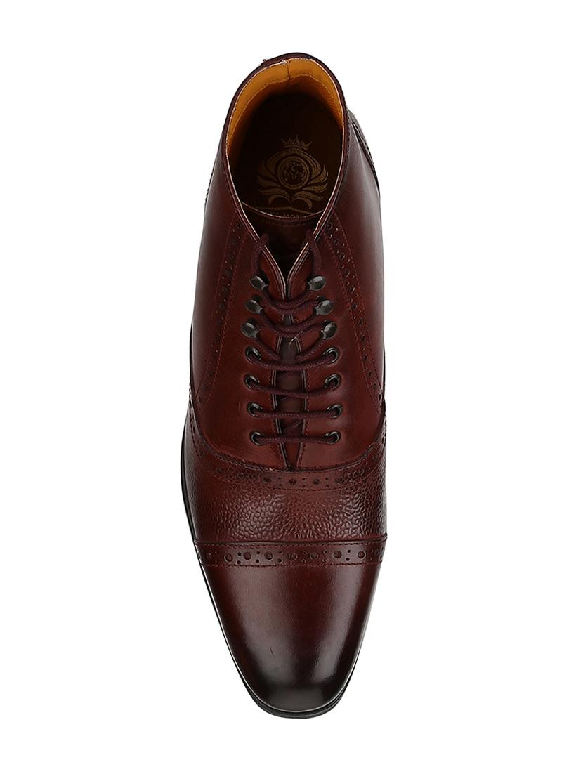 brown Leather high ankle boots - 15616484 - Zoom Image - 4