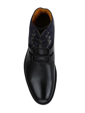 black Leather high ankle boots - 15616491 - Standard Image - 4