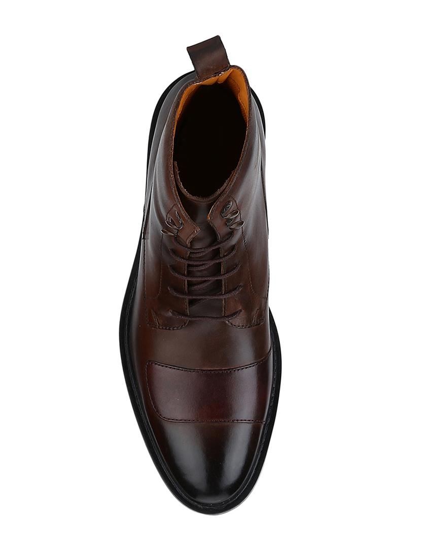 brown Leather high ankle boots - 15616504 - Zoom Image - 4