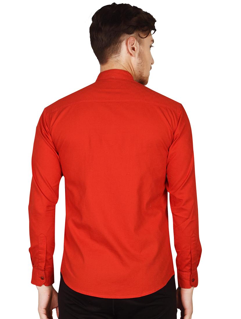 red cotton casual shirt - 15616556 - Zoom Image - 4
