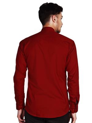 red cotton casual shirt - 15616557 - Standard Image - 4