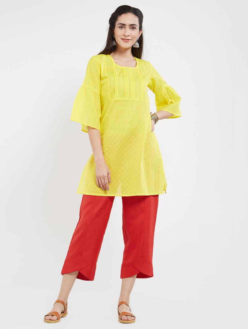 Dobby straight kurti - 15619534 - Zoom Image - 4
