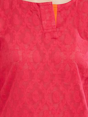 fuchsia straight kurti - 15619535 - Standard Image - 4