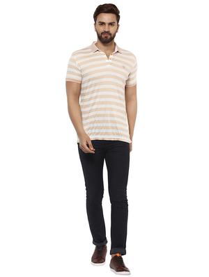 beige cotton blend polo t-shirt - 15619662 - Standard Image - 4
