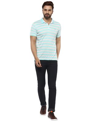 blue cotton blend polo t-shirt - 15619663 - Standard Image - 4