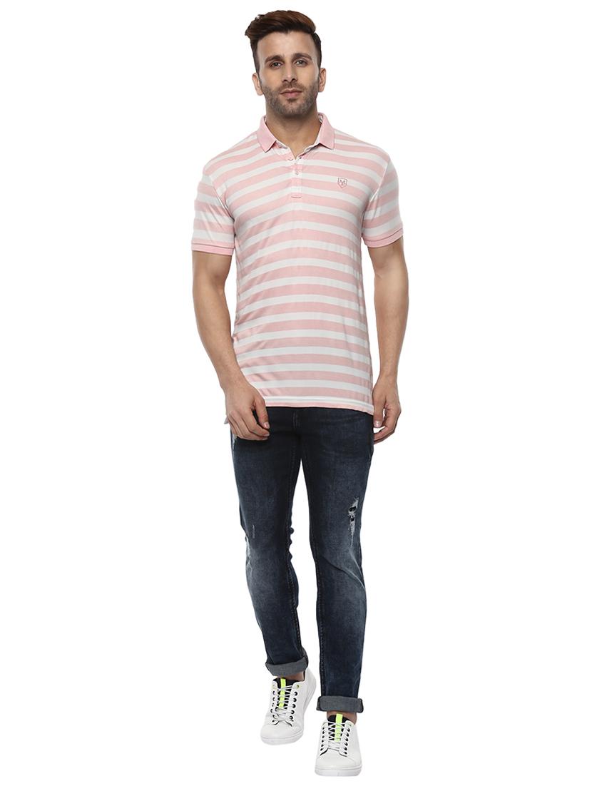 pink cotton blend polo t-shirt - 15619664 - Zoom Image - 4