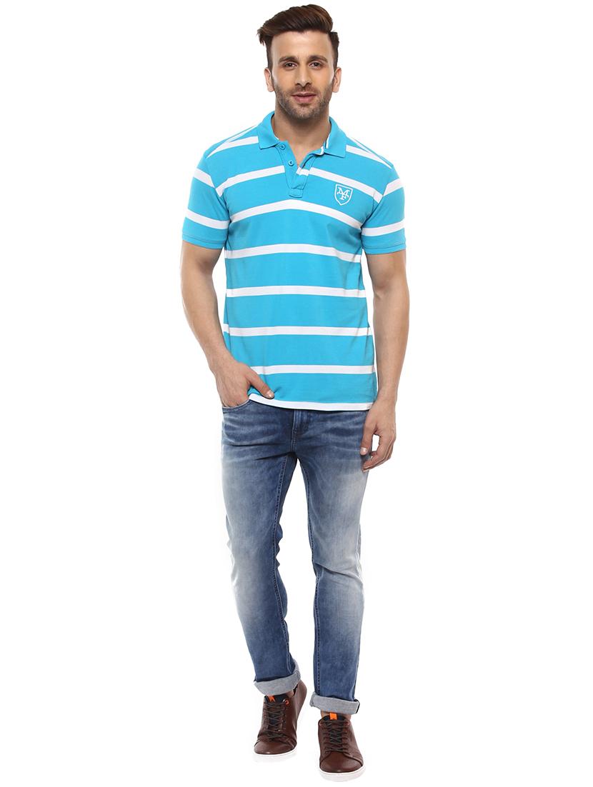 blue cotton polo t-shirt - 15619665 - Zoom Image - 4