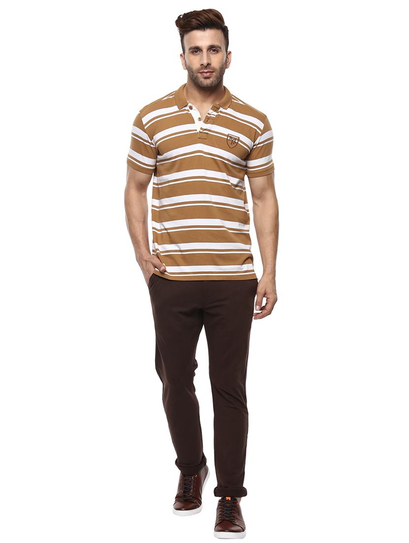 brown cotton polo t-shirt - 15619666 - Zoom Image - 4