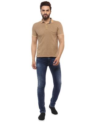brown cotton all over print t-shirt - 15619667 - Standard Image - 4