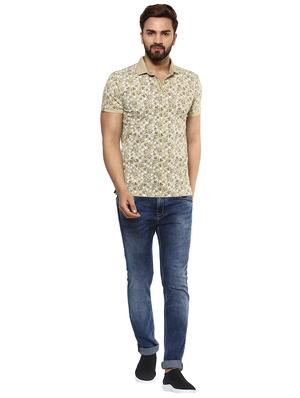 beige cotton all over print t-shirt - 15619668 - Standard Image - 4
