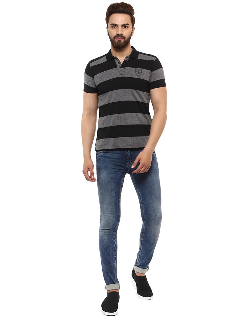 grey cotton polo t-shirt - 15619674 - Zoom Image - 4