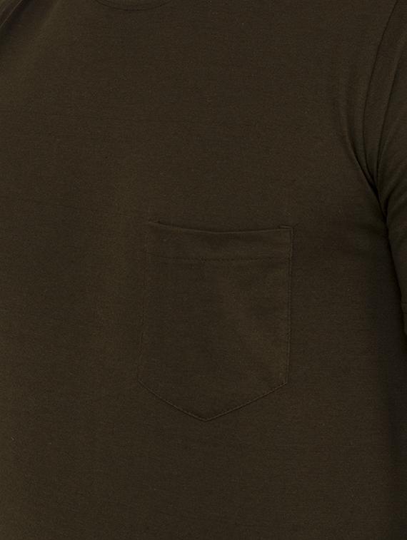 green cotton pocket t-shirt - 15619910 - Zoom Image - 4