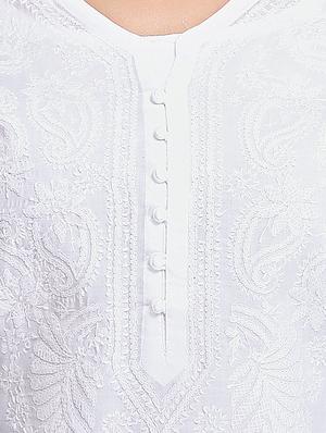 Chikankari straight kurta - 15620241 - Standard Image - 4