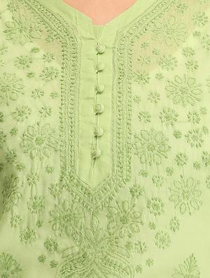 Chikankari straight kurta - 15620242 - Standard Image - 4