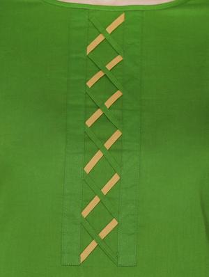 Straight criss-cross bell sleeves kurta - 15620258 - Standard Image - 4
