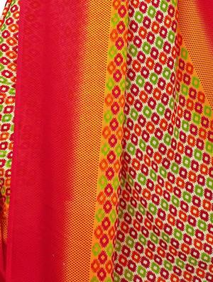 Geometrical printed saree with blouse - 15620325 - Standard Image - 4