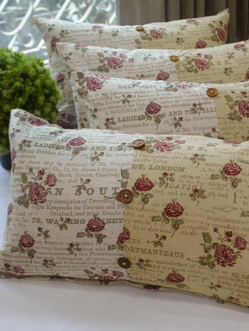 Floral Printed cushion cover (Set of 4 pc) - 15620501 - Standard Image - 1