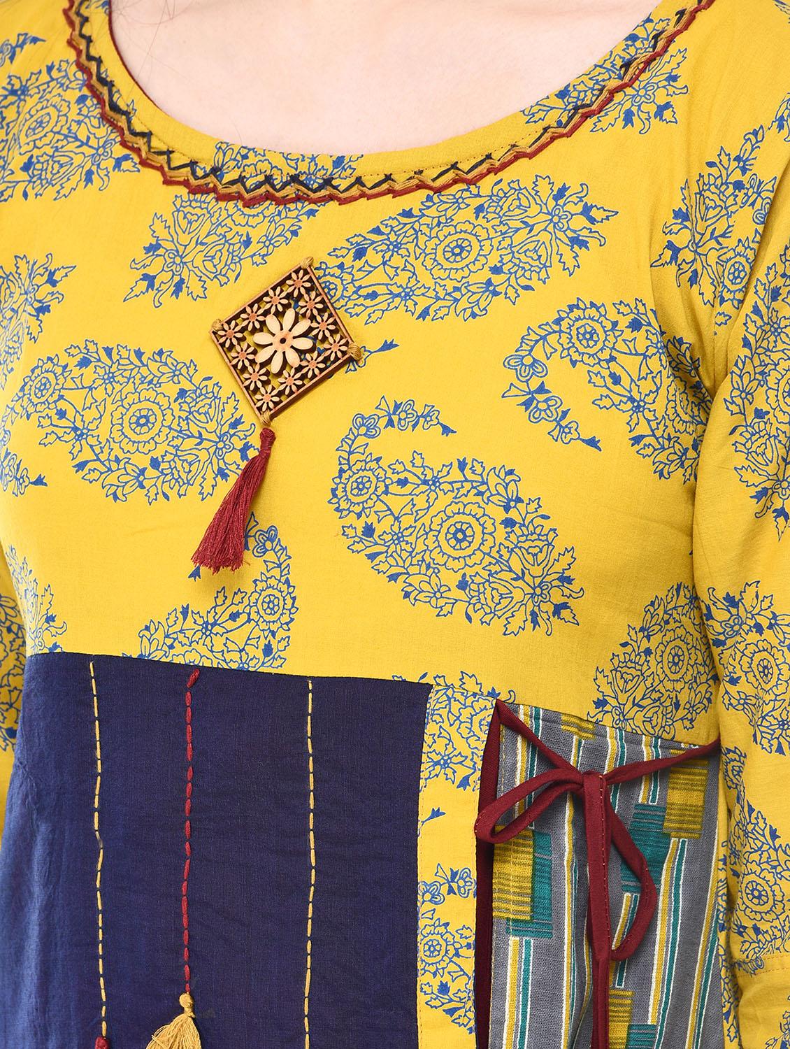 Layered printed kurta - 15620612 - Zoom Image - 4
