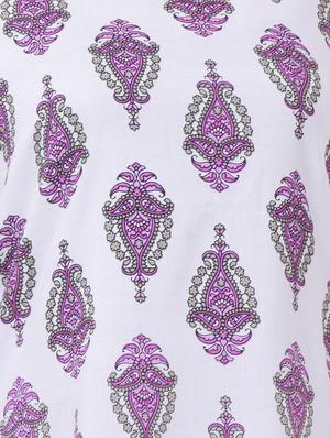 Printed asymmetric kurta - 15620814 - Standard Image - 4
