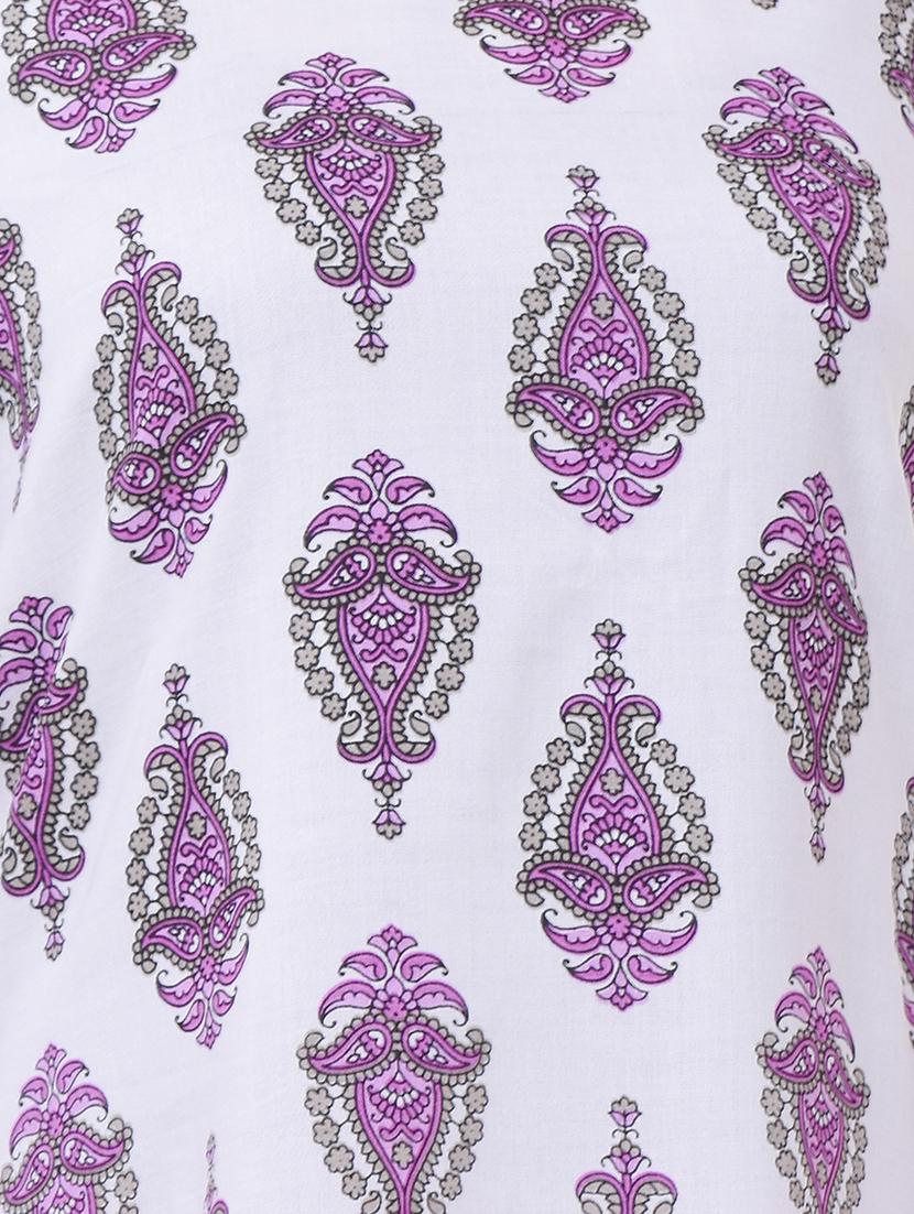 Printed asymmetric kurta - 15620814 - Zoom Image - 4