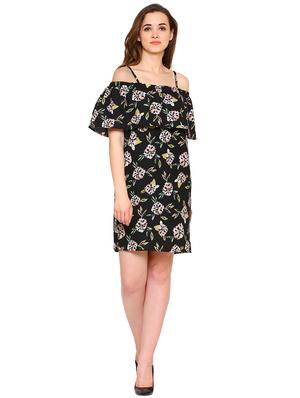 overlay floral a-line dress - 15620825 - Standard Image - 4