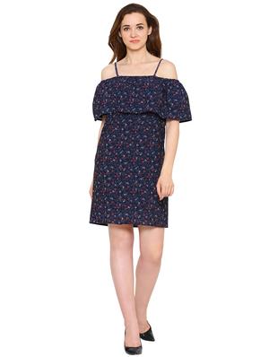 overlay ditsy floral a-line dress - 15620827 - Standard Image - 4