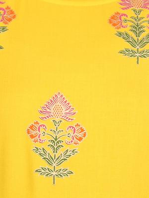 Printed hem attach a-line kurta - 15620843 - Standard Image - 4