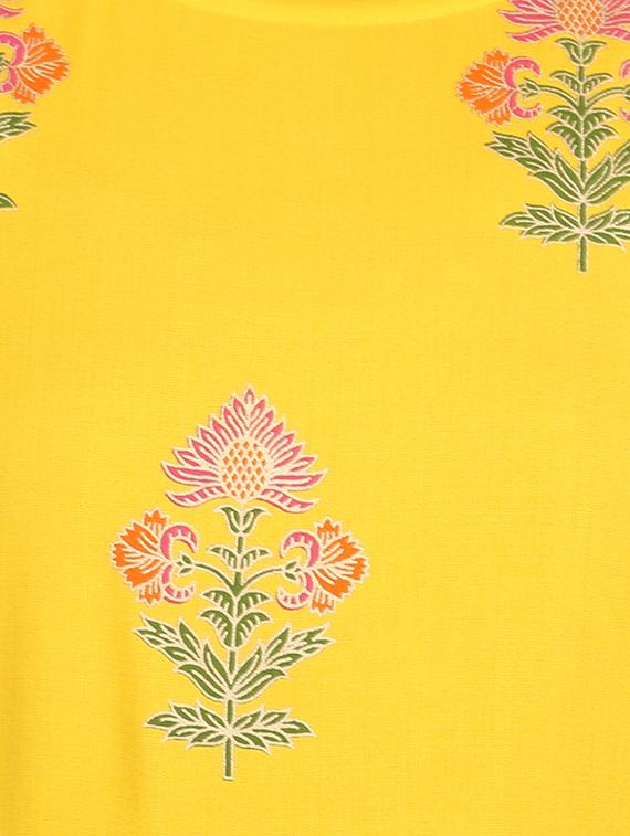 Printed hem attach a-line kurta - 15620843 - Zoom Image - 4