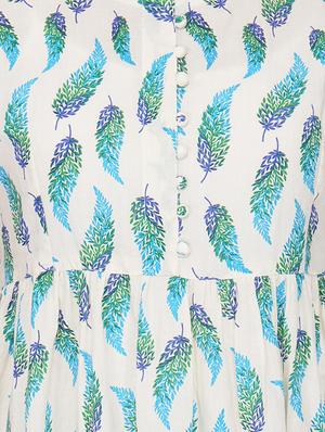 Flared printed draw code kurta - 15620852 - Standard Image - 4