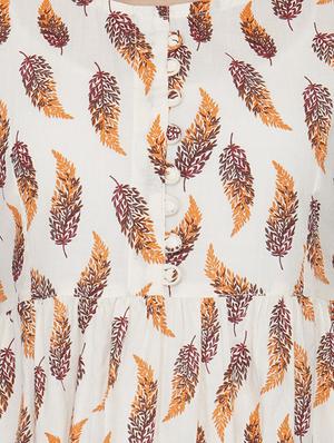 Flared printed draw code kurta - 15620853 - Standard Image - 4