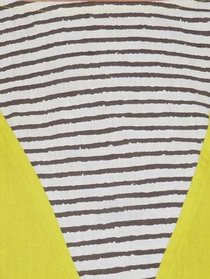Lemon a-line stripes yoke kurta - 15620858 - Standard Image - 4