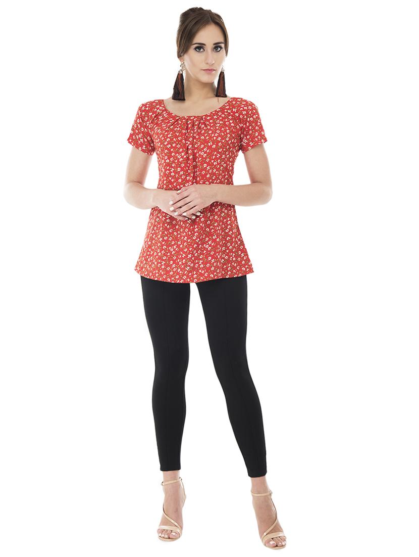 Pleated floral top - 15621033 - Zoom Image - 4