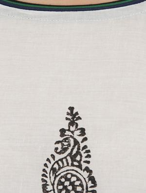 Block print straight kurta - 15621081 - Standard Image - 4