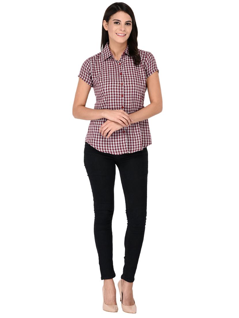 short sleeve shepherd checks shirt - 15621188 - Zoom Image - 4