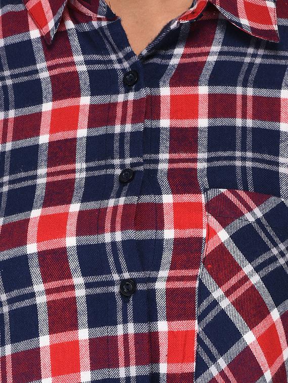 pocket patch checkered tunic - 15621194 - Zoom Image - 4