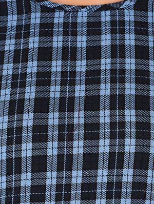 round neck checkered tunic - 15621209 - Standard Image - 4