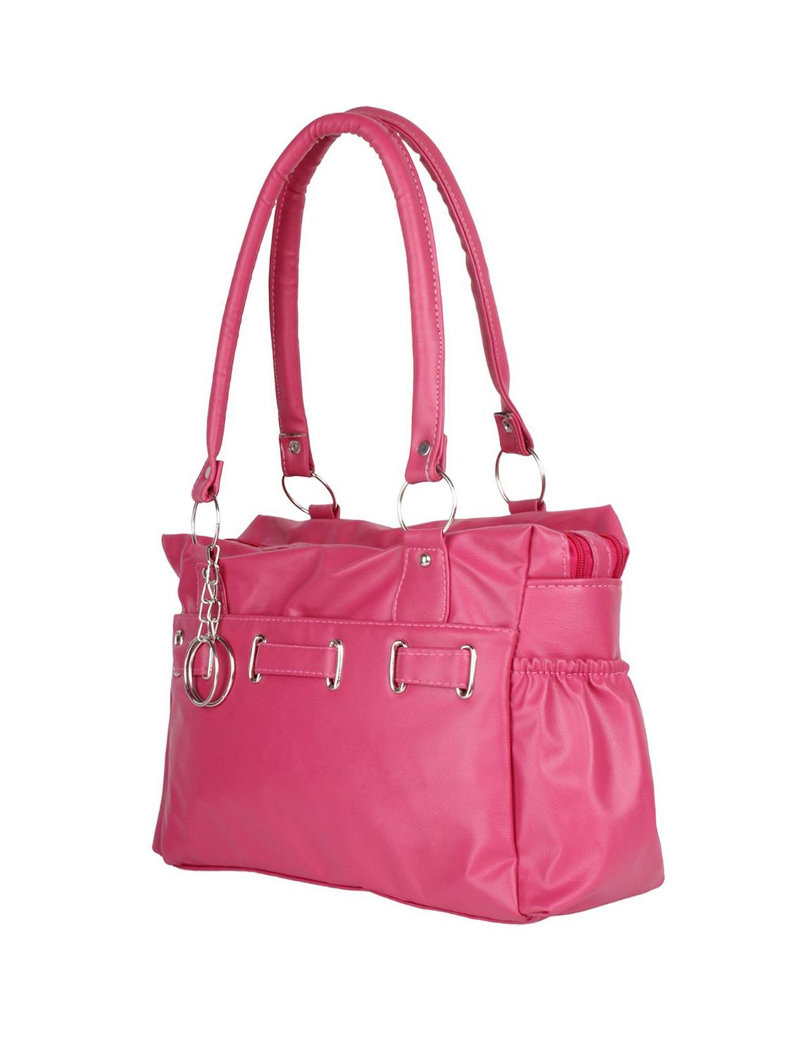pink leatherette (pu) regular handbag - 15621246 - Zoom Image - 4