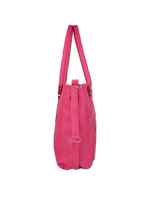 pink leatherette (pu) regular handbag - 15621258 - Standard Image - 4